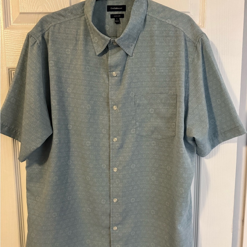 Croft & Barrow Men's Blue Casual Button Down Shirt